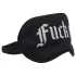 Ouch! - satijnen oogmasker met opschrift "Fuck Off" (zwart)