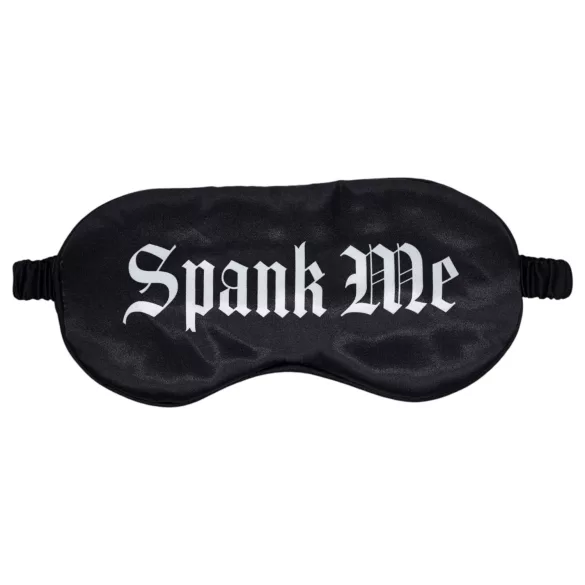 Ouch! - satijnen oogmasker met opschrift "Spank Me" (zwart)