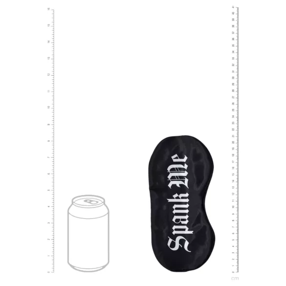 Ouch! - satijnen oogmasker met opschrift "Spank Me" (zwart)