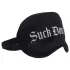 Ouch! - satijnen slaapmasker met opdruk "Suck Don't Bite" (zwart)