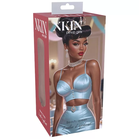 XKIN Beauty Queen Lulu - levensechte kunstvagina‑masturbator (donker natuurkleur)