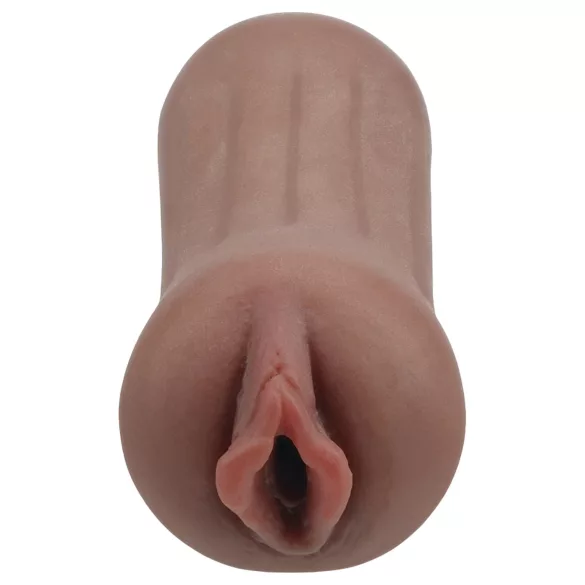 XKIN Beauty Queen Lulu - levensechte kunstvagina‑masturbator (donker natuurkleur)