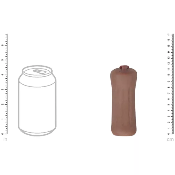 XKIN Beauty Queen Lulu - levensechte kunstvagina‑masturbator (donker natuurkleur)