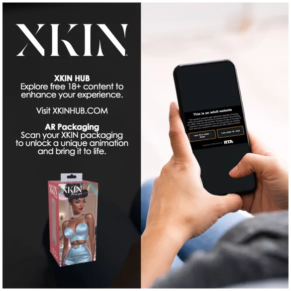 XKIN Beauty Queen Lulu - levensechte kunstvagina‑masturbator (donker natuurkleur)