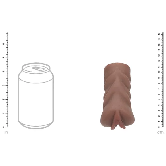 XKIN Next Door Amani - levensechte kunstvagina‑masturbator (donker natuurkleur)
