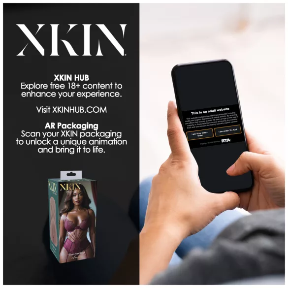 XKIN Next Door Amani - levensechte kunstvagina‑masturbator (donker natuurkleur)