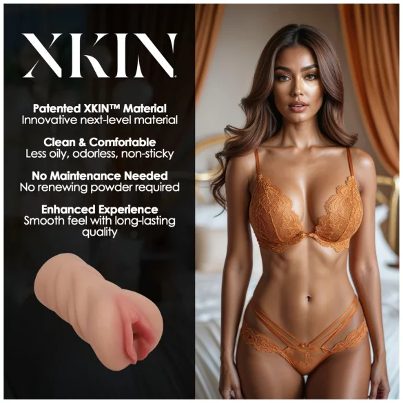 XKIN Honey Celeste - levensechte kunstvagina‑masturbator (natuur)