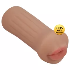 XKIN - kunstmond-masturbator - S (donker naturaalkleurig)