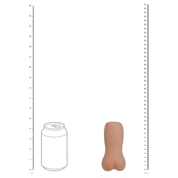 XKIN - levensechte kunstkont-masturbator - M (donker natuurkleur)