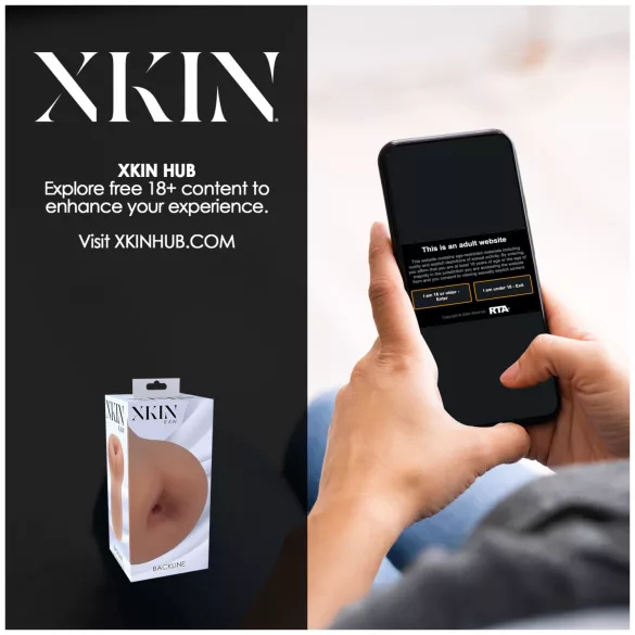 XKIN - levensechte kunstkont-masturbator - M (donker natuurkleur)