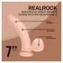 RealRock - realistische vibrator met dubbele dichtheid (huidskleur) - 18 cm