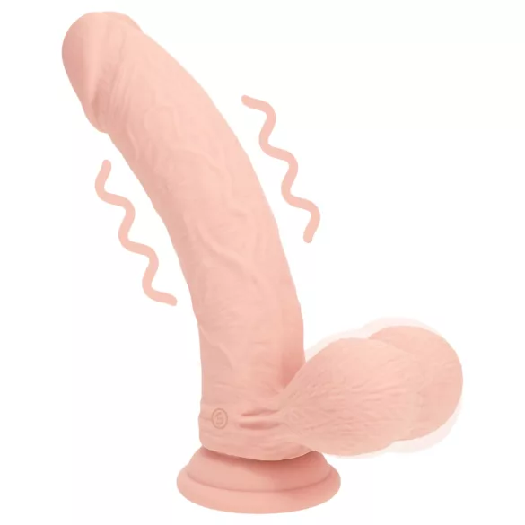 RealRock - realistische vibrator met dubbele dichtheid (huidskleur) - 20 cm