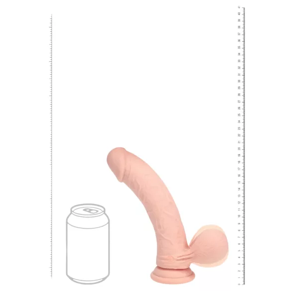 RealRock - realistische vibrator met dubbele dichtheid (huidskleur) - 20 cm