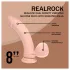 RealRock - realistische vibrator met dubbele dichtheid (huidskleur) - 20 cm