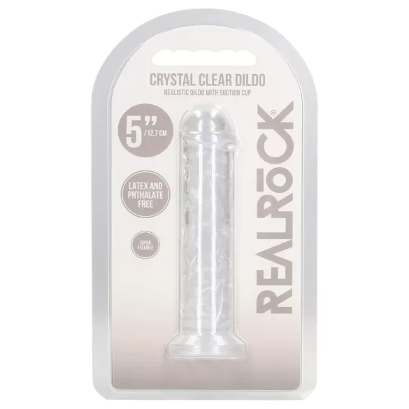 RealRock - realistische dildo met zuignap (transparant) - 12,7 cm
