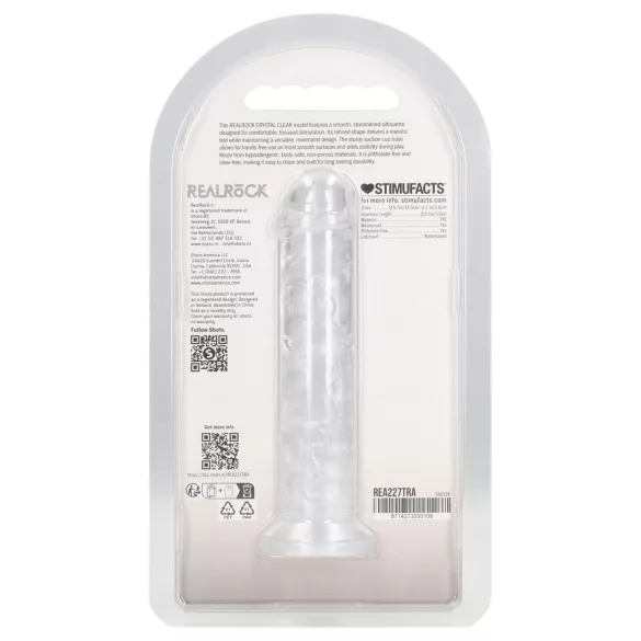 RealRock - realistische dildo met zuignap (transparant) - 12,7 cm