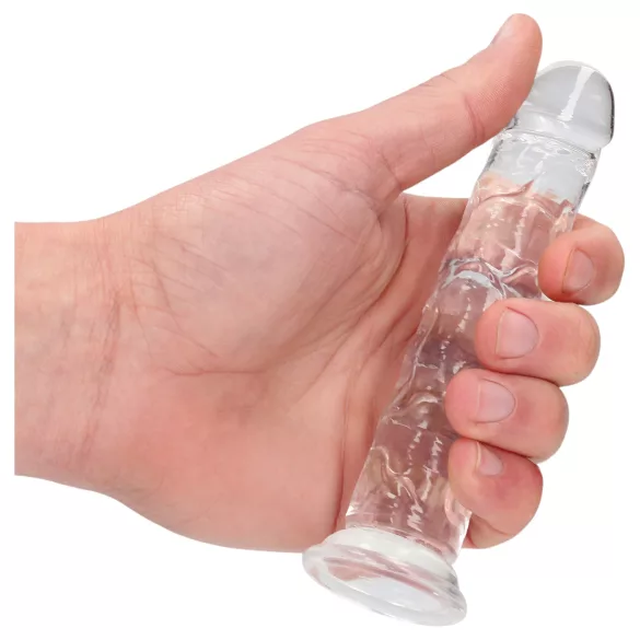 RealRock - realistische dildo met zuignap (transparant) - 12,7 cm