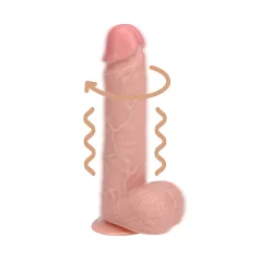   RealRock - draaiende vibrator - realistische huidkleur - 20,5 cm