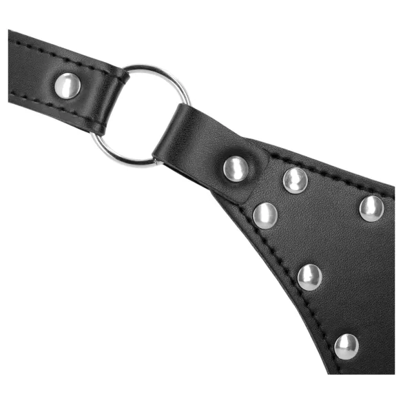 Ouch! - kuisheidsslip met studs en ketting (zwart)