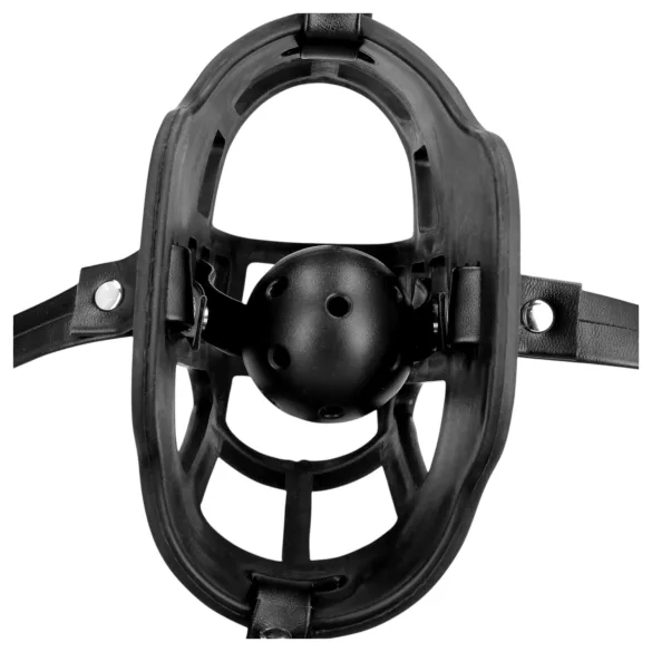 Ouch! - mondknevel met ingebouwde spreider - zwart