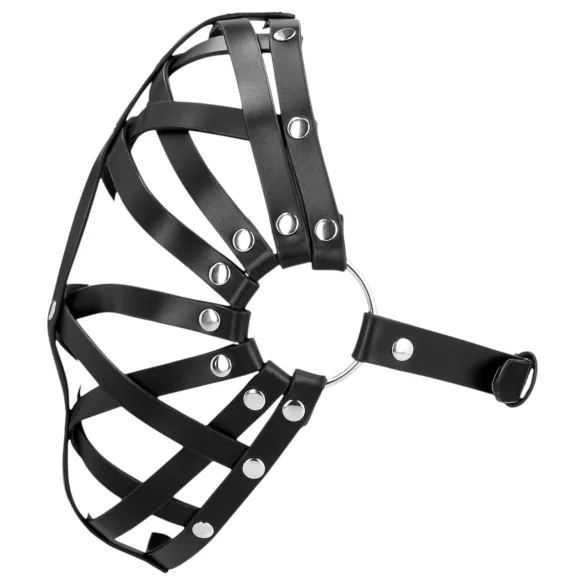 Ouch! - bondage masker - kunstleer - zwart