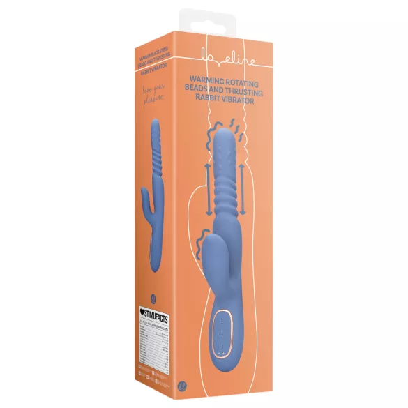Loveline - verwarmende stoot vibrator - siliconen - blauw