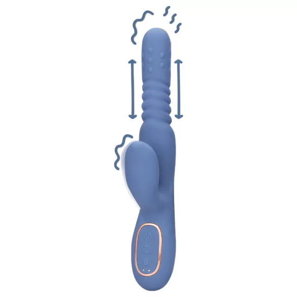 Loveline - verwarmende stootvibrator (blauw)