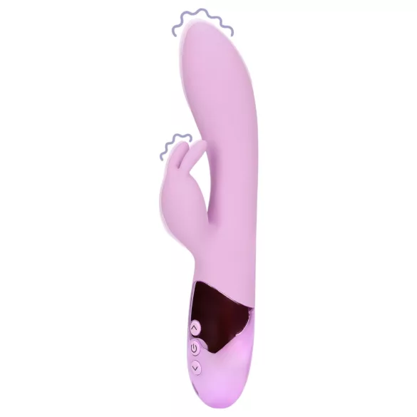 Loveline - oplaadbare, konijnenvibrator met clitorisarm (roze)