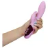 Loveline - oplaadbare, konijnenvibrator met clitorisarm (roze)