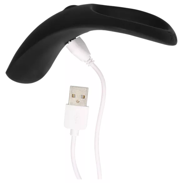 Loveline - vibrerende penis- en balring - oplaadbaar - zwart