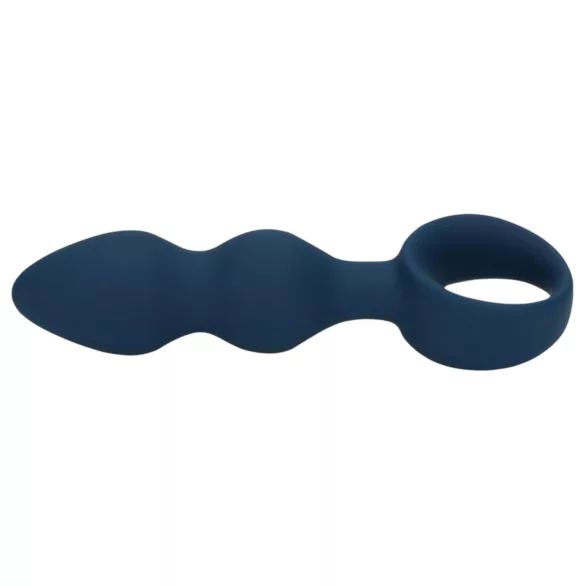 Loveline - anale dildo met ring - medium - blauw