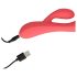 Loveline - herlaadbare, waterdichte vibrator met clitorisstimulatie (roze)