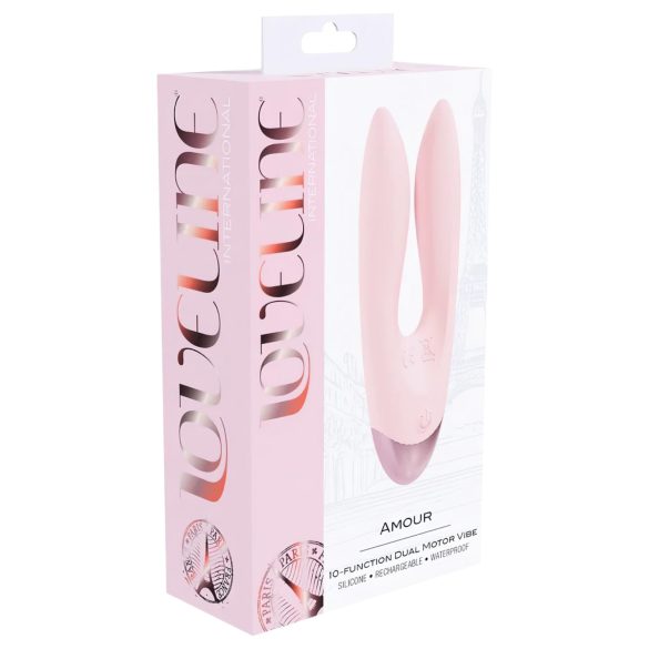 Loveline Amour - vibrator met dubbele arm - siliconen - roze