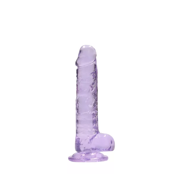RealRock - dildo transparant realistisch - paars 17cm