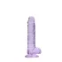 RealRock - dildo transparant realistisch - paars 17cm