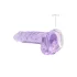 RealRock - dildo transparant realistisch - paars 17cm