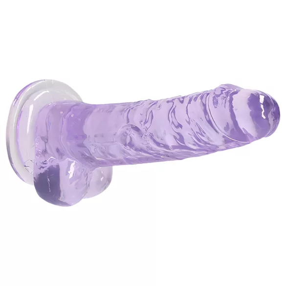RealRock - dildo transparant realistisch - paars 17cm