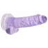 RealRock - dildo transparant realistisch - paars 17cm