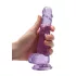 RealRock - dildo transparant realistisch - paars 17cm