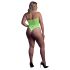 Ouch! - Glow-in-the-dark body met bandjes (neon groen) - XL-4XL