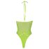 Ouch! - Glow-in-the-dark body met bandjes (neon groen) - XL-4XL