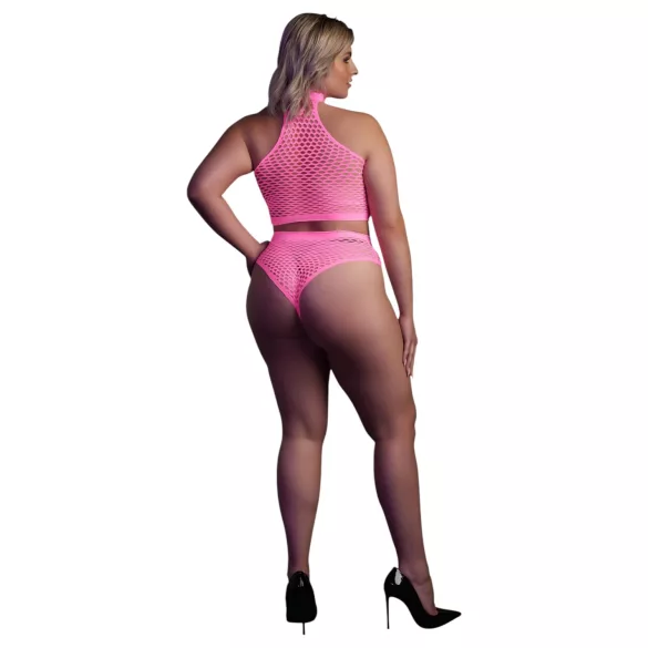 Ouch! - lingerieset dames - glow in the dark - roze