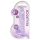 REALROCK - transparante levensechte dildo - paars (19 cm)