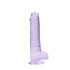 REALROCK - transparante levensechte dildo - paars (19 cm)