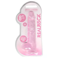 RealRock - realistische dildo - transparant roze - 19 cm