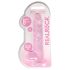 REALROCK - transparante levensechte dildo - roze (19 cm)