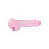 REALROCK - transparante levensechte dildo - roze (19 cm)