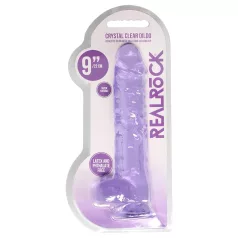 RealRock - realistische dildo transparant - paars 22cm