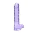 RealRock - realistische dildo transparant - paars 22cm