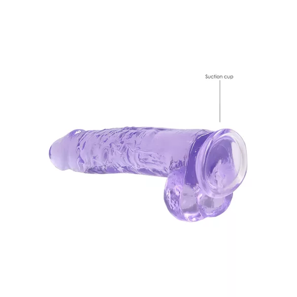 RealRock - realistische dildo transparant - paars 22cm